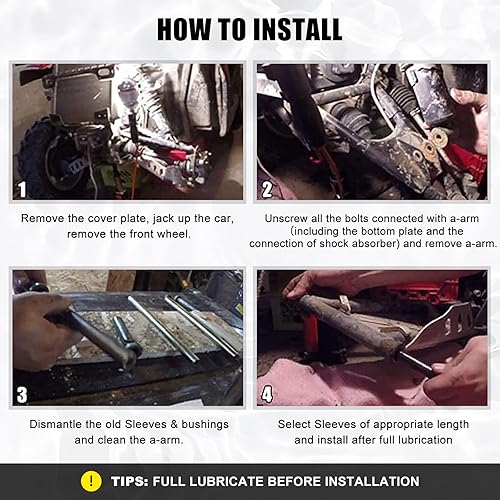 Miniatura 4 de RYANSTAR RACING Kit de reemplazo de buje de brazo de control de brazo A resistente compatible con Polaris Ranger XP 800 2010-2014 reemplaza