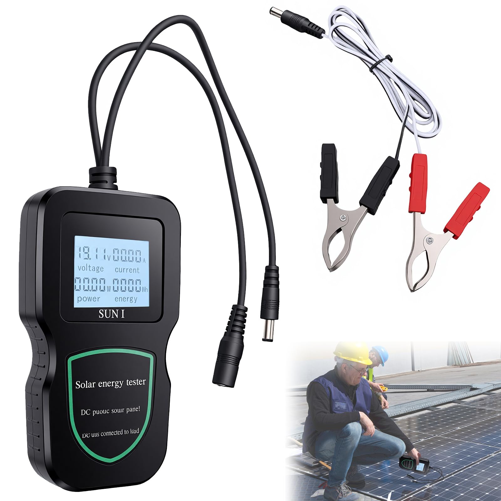 Tester per pannello solare fotovoltaico, multimetro per pannello solare, IP67 impermeabile, 500w, display LCD, dati in tempo reale, aggiornamento Mppt, tester per l'installazione e la manutenzione di