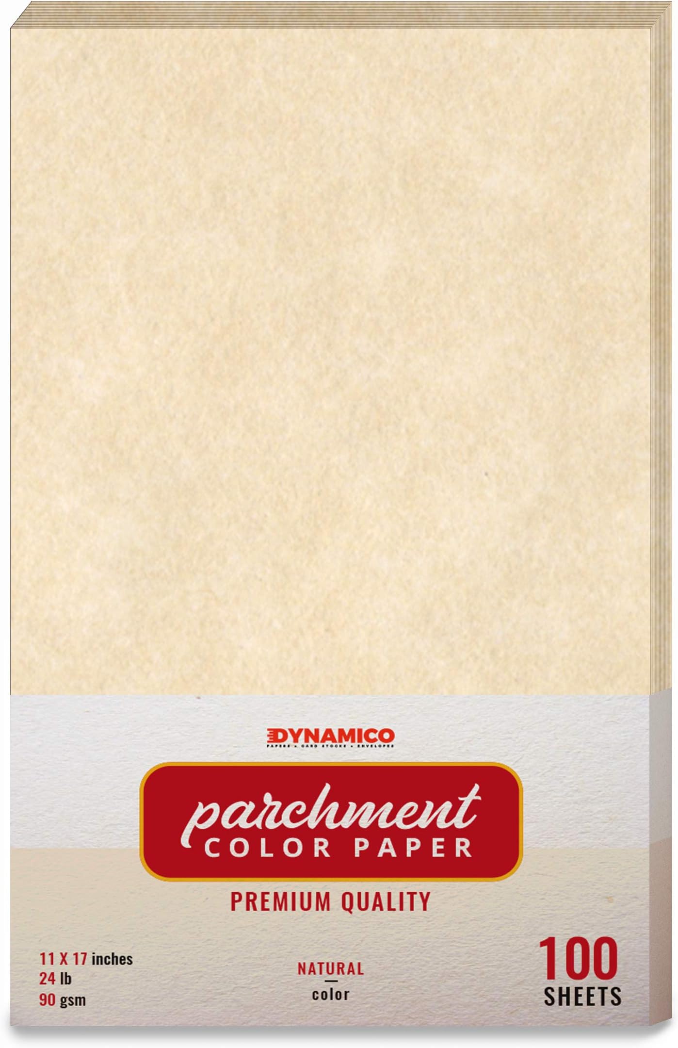 Natural 11 x 17" Size Stationery Parchment Colored Regular Papers, Big Ledger Color Paper | 1 Ream of 100 Sheets