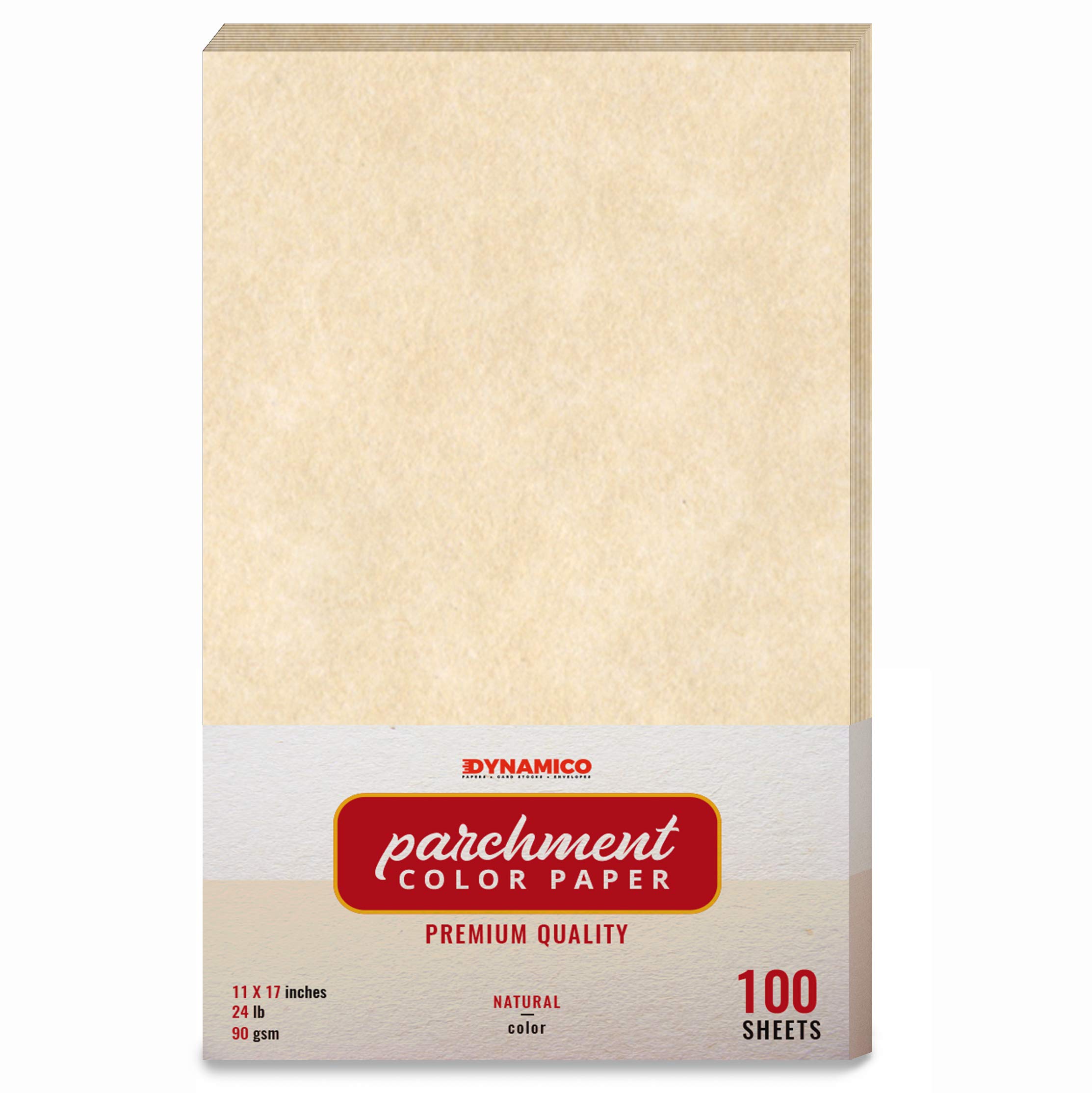 Natural 11 x 17" Size Stationery Parchment Colored Regular Papers, Big Ledger Color Paper | 1 Ream of 100 Sheets