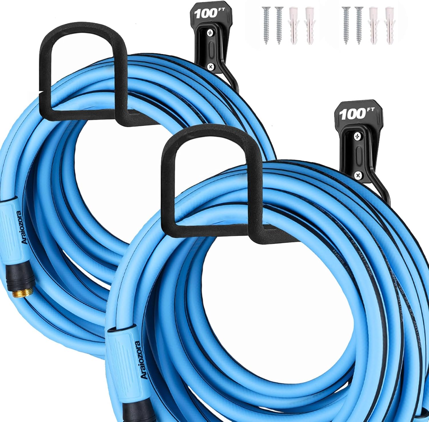 Soporte de manguera para montaje en pared, percha resistente, carretes de manguera de agua para exteriores, almacenamiento para manguera de jardín