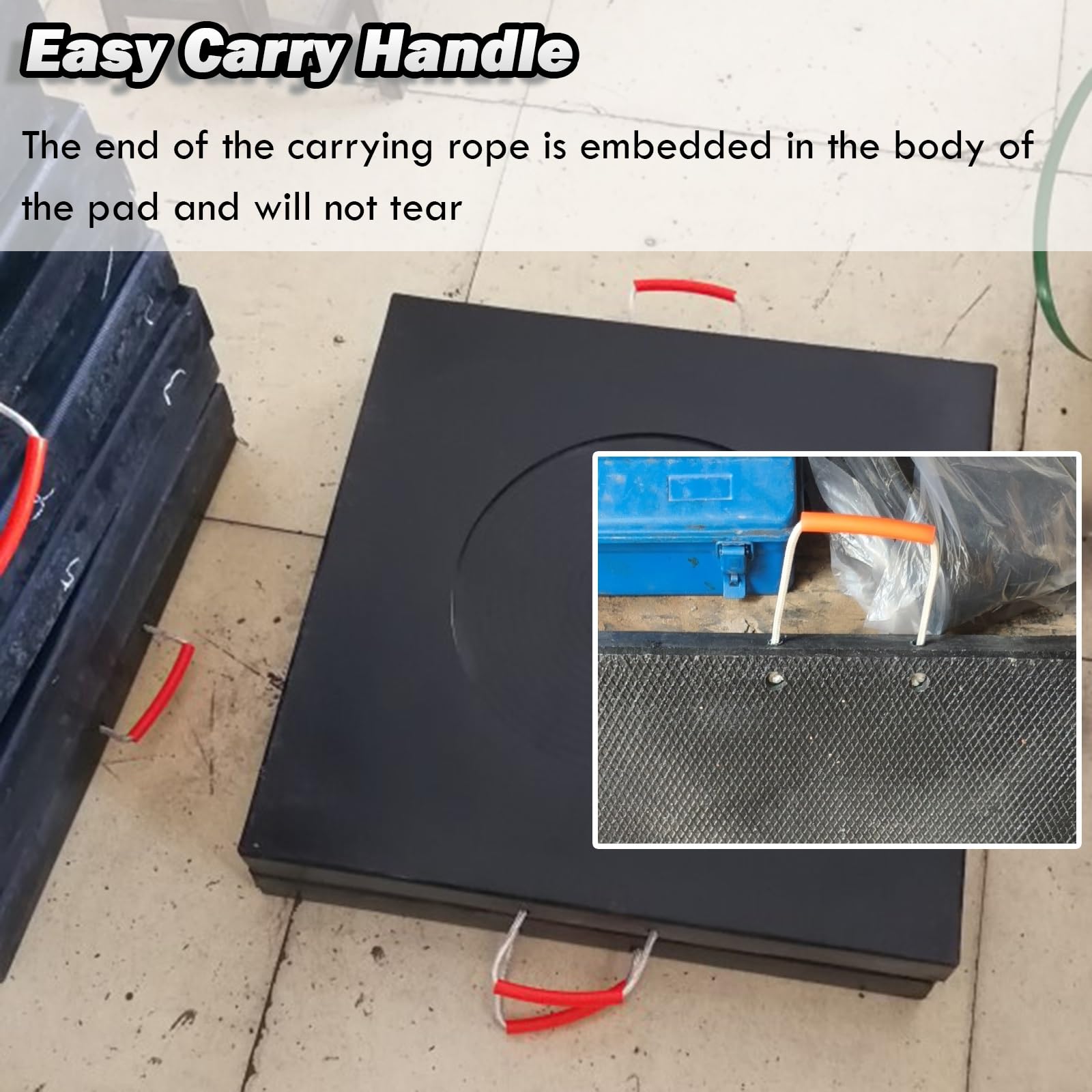 Generico Supporti di appoggio per Camion e Gru da 45 x 45 cm, Confezione da 3, Resistenti, con Maniglia, Ideali per la Costruzione di Ponti e Il Supporto in Cantiere.