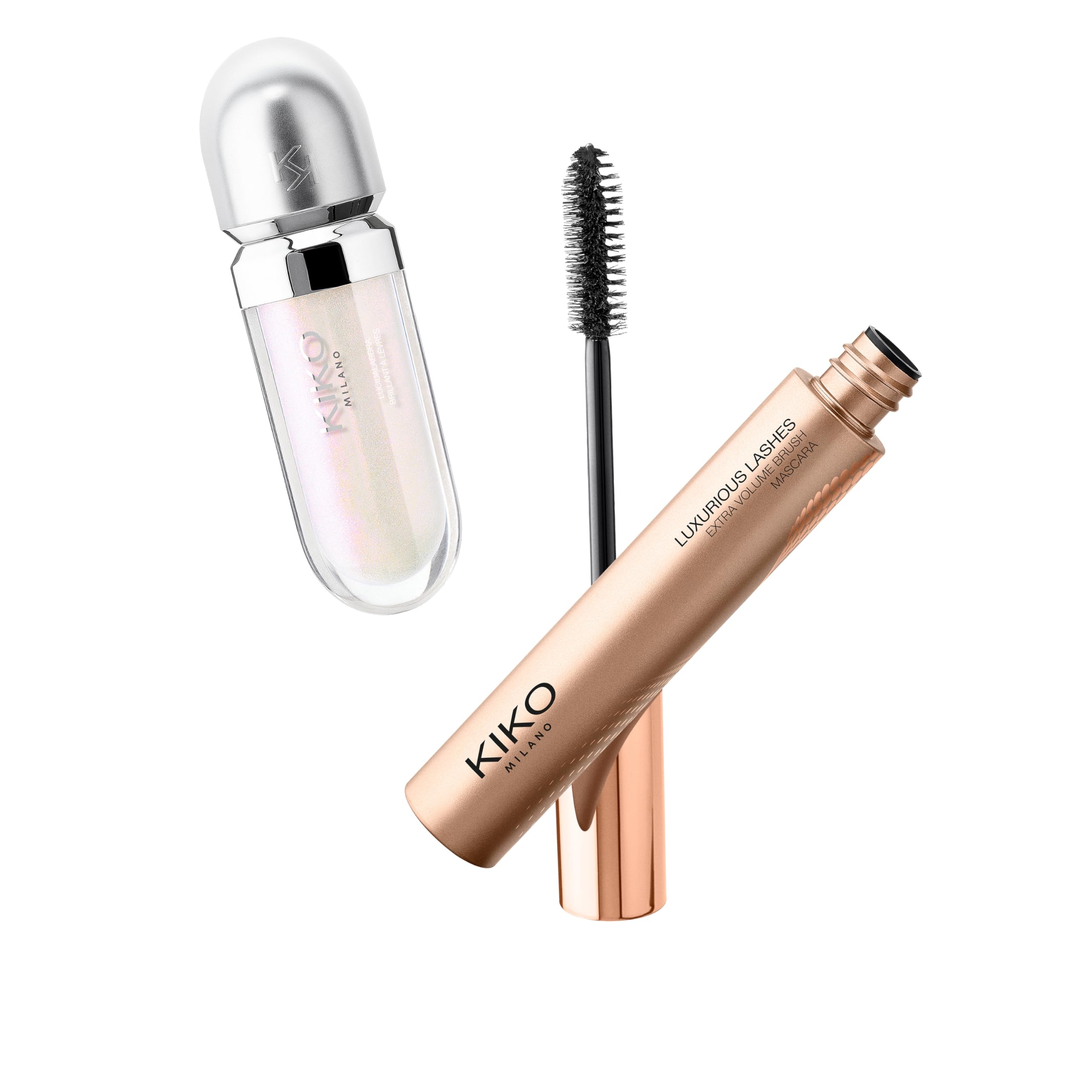 KIKO Milano Snow-Kissed Holiday Mountain Buddies Make Up Gift Set, Makeup Gift Set: 3D Hydra Lip Gloss And Volumising Mascara - Image 3