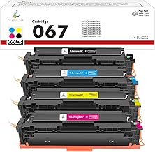 067 067H Toner Cartridge: Compatible with Canon 067 067H i-SENSYS MF657Cdw MF655Cdw MF651Cw LBP631Cw LBP633Cdw LBP632Cdw MF653Cdw MF656Cdw MF654Cdw 4-Pack ( Black Cyan Cyan Yellow Yellow magenta)