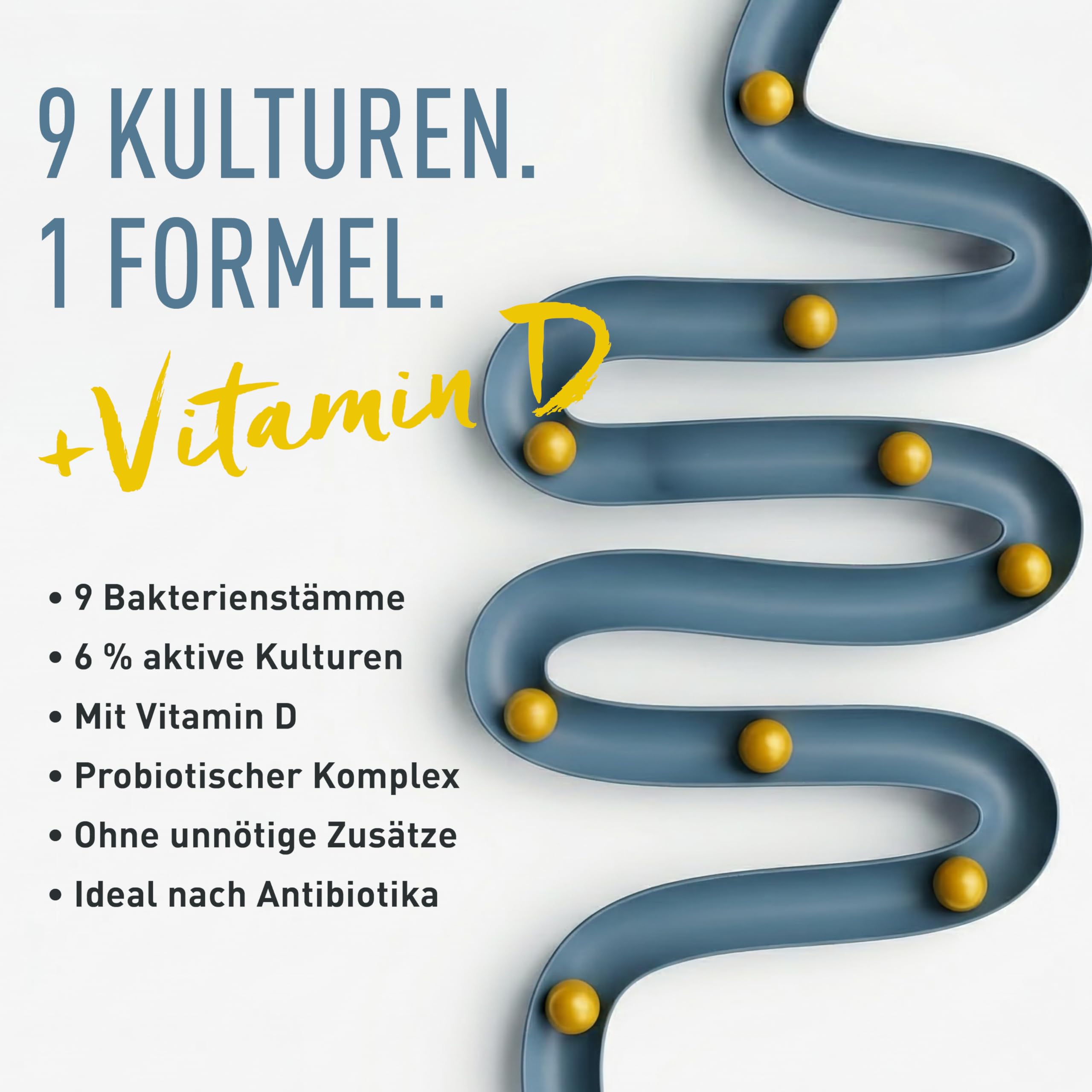Arktibiotic Premium 180g Probiotika in Apothekenqualität + Vitamin D | Tägliche Darmkur mit 9 Milchsäurebakterien für Immunsystem & Verdauung