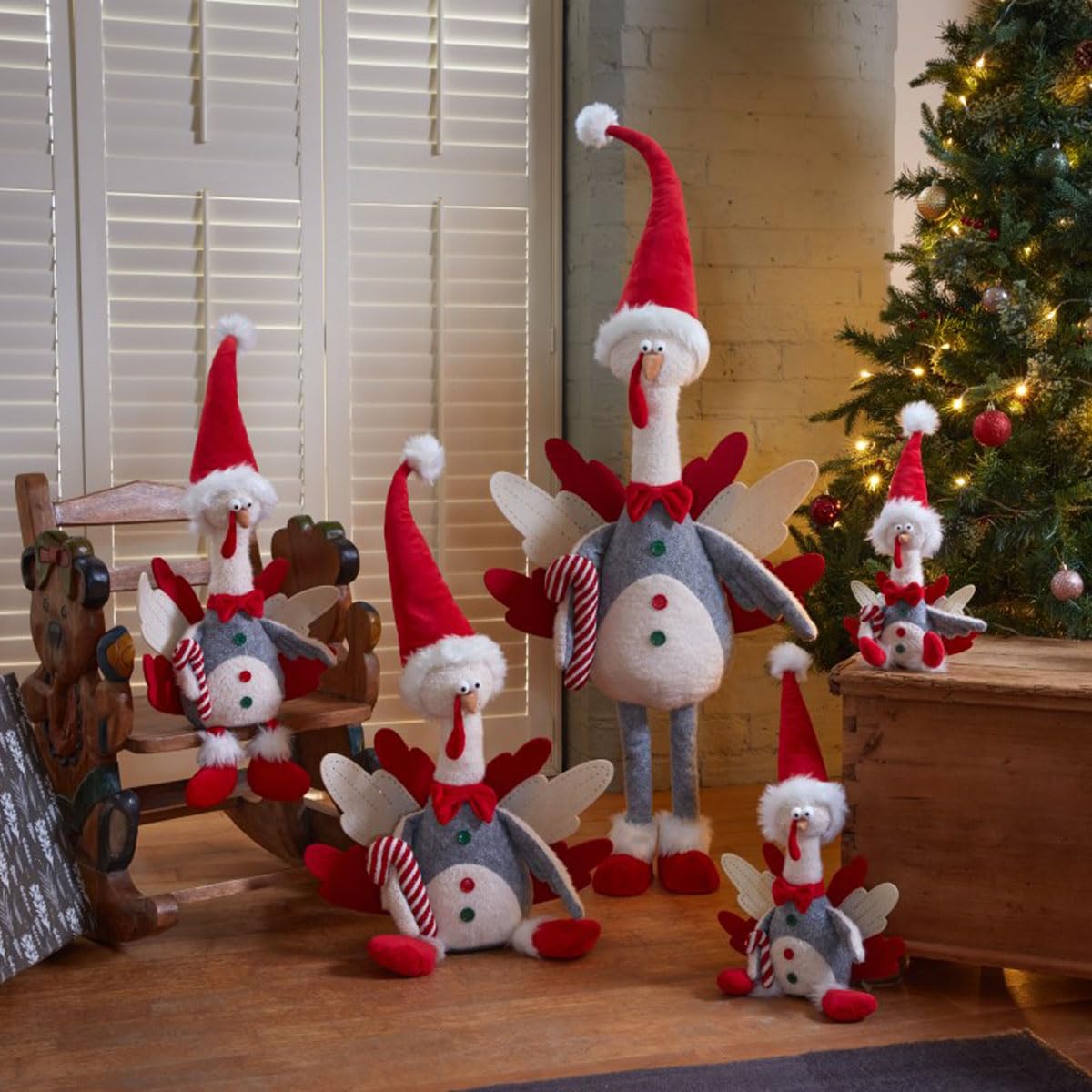 Smart Garden Seasonal Plush Decor- Giblet George, Red Cream Grey, 36cm - Image 3