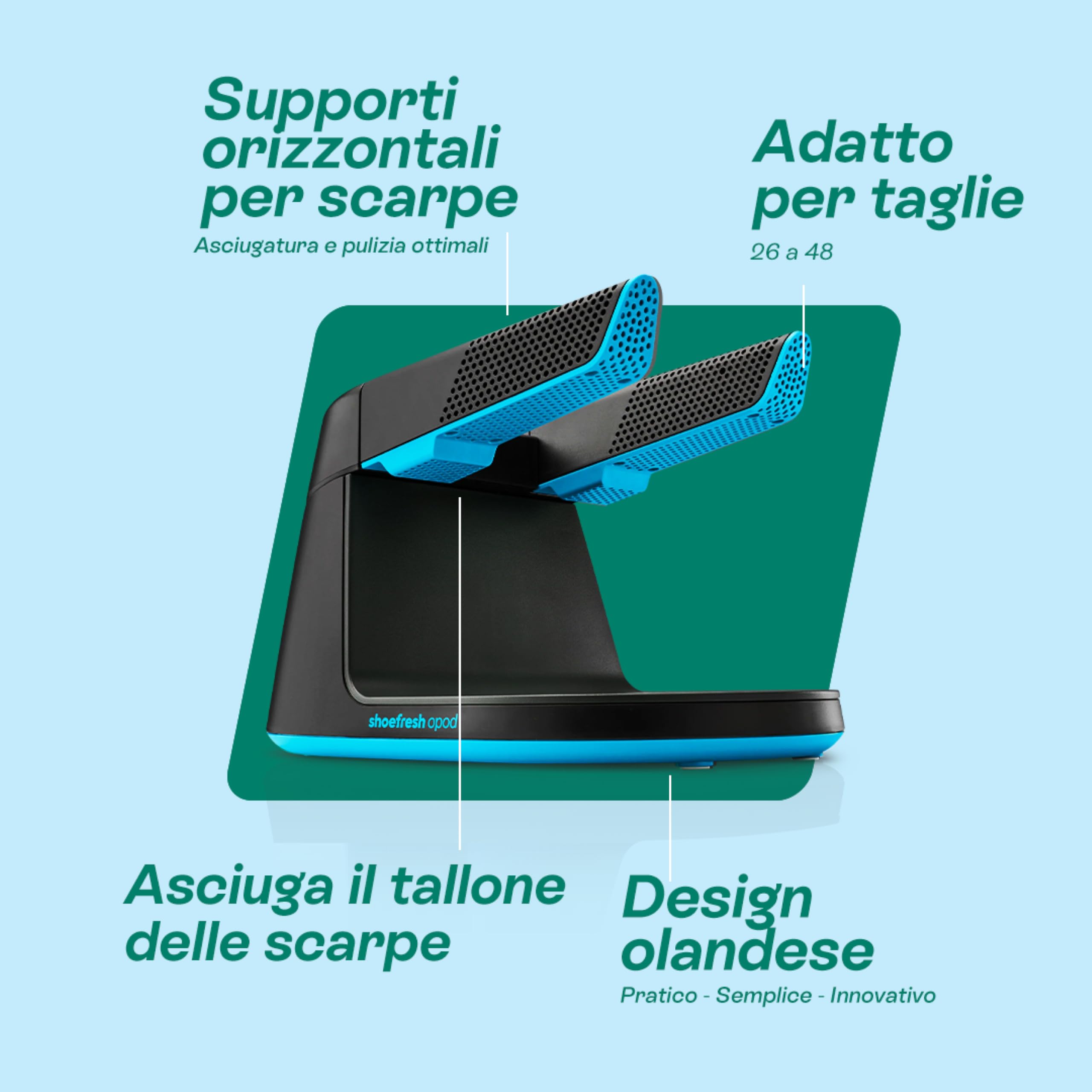 shoefresh Deodorante Scarpe & asciugas Carpe | Antibatterico Scarpe | igienizzante Scarpe | disinfettante Scarpe | Opod