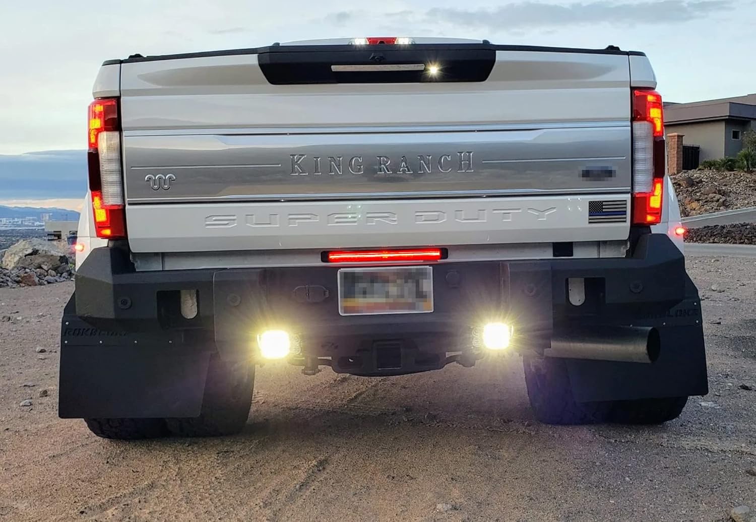 iJDMTOY Dark Red Lens 54-SMD Full LED Strip Illuminated Rear Center Tailgate ID Identification Lightbar, Compatible with Ford 2009-2016 F350 F450 F550 (Excluding F250)