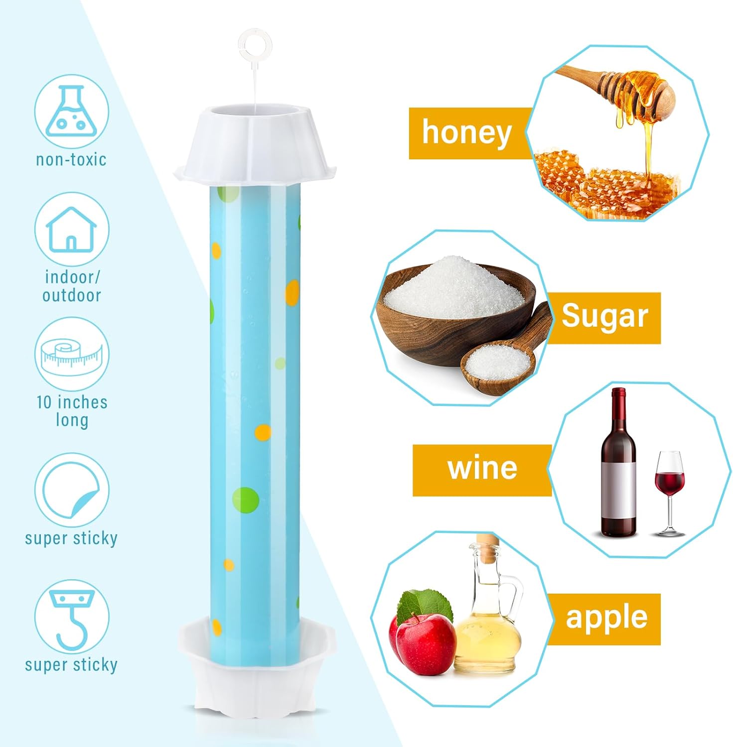 Qualirey 12 Pcs Sticky Fly Trap Fly Stick with Hanging Hook Adhesive Flying Catcher for Indoor Outdoor Trap Houseflies and Flying Insects Mosquito Bee Wasp Moth (Classic Style)