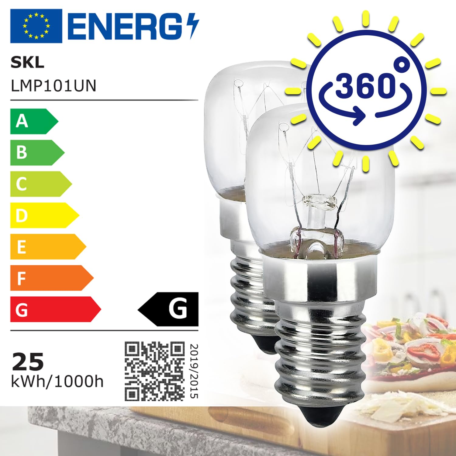 2 Lampadine Da Forno E14 25W - 230/240V, Resistente Fino A 300°C, Per Bosch E Altre Marche - Foto 7