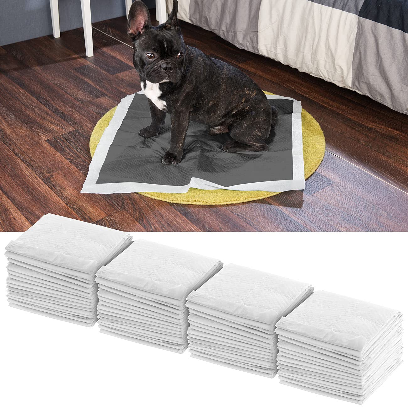 Trainingsmatten für Hund: 180er-Set Welpen-Trainingsunterlagen mit Kohlenstoffschicht, 60x60 cm (Haustier-WC, Einmalunterlage Hund)