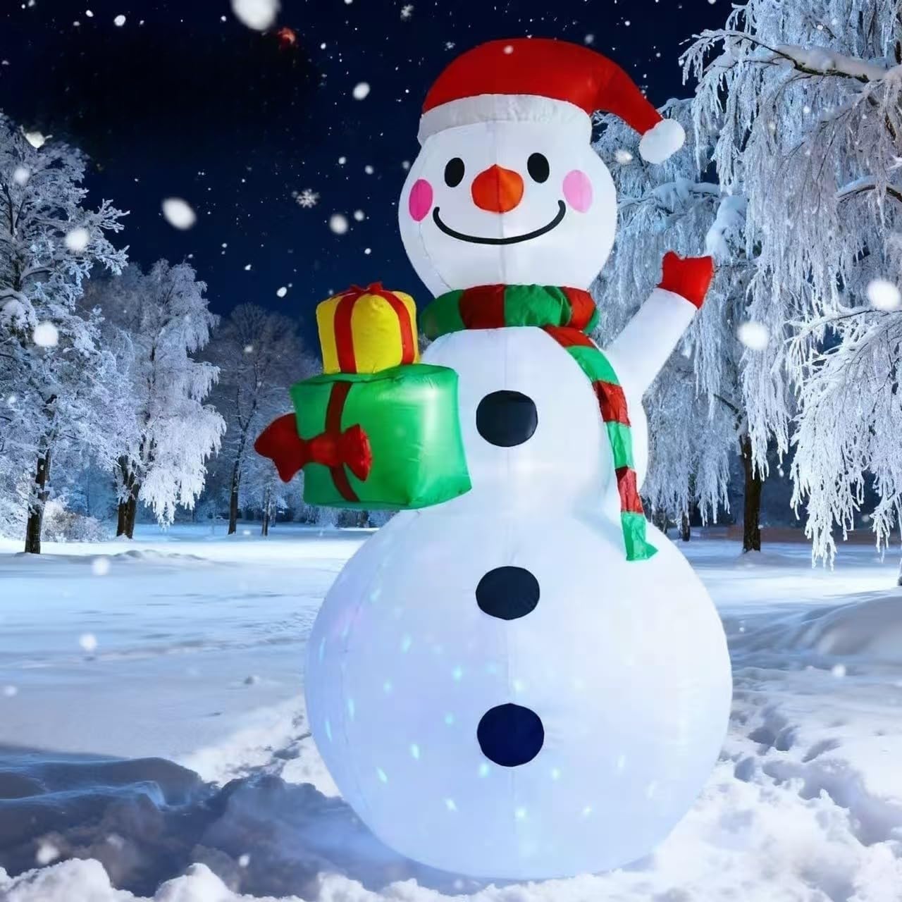 Décoration de Noël gonflable lumineuse 2,4m à suspendre avec LED pour jardin et porte