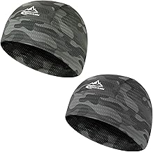 TAGVO 2 Packs Feuchtigkeitstran sportierende Schädelmütze Mütze, Sommer UV-Schutz Laufhut Helmfutter unter Helmhüten,Funktionsmütze | Wandermütze | Sportmütze | Fahrradmütze | Outdoor Mütze