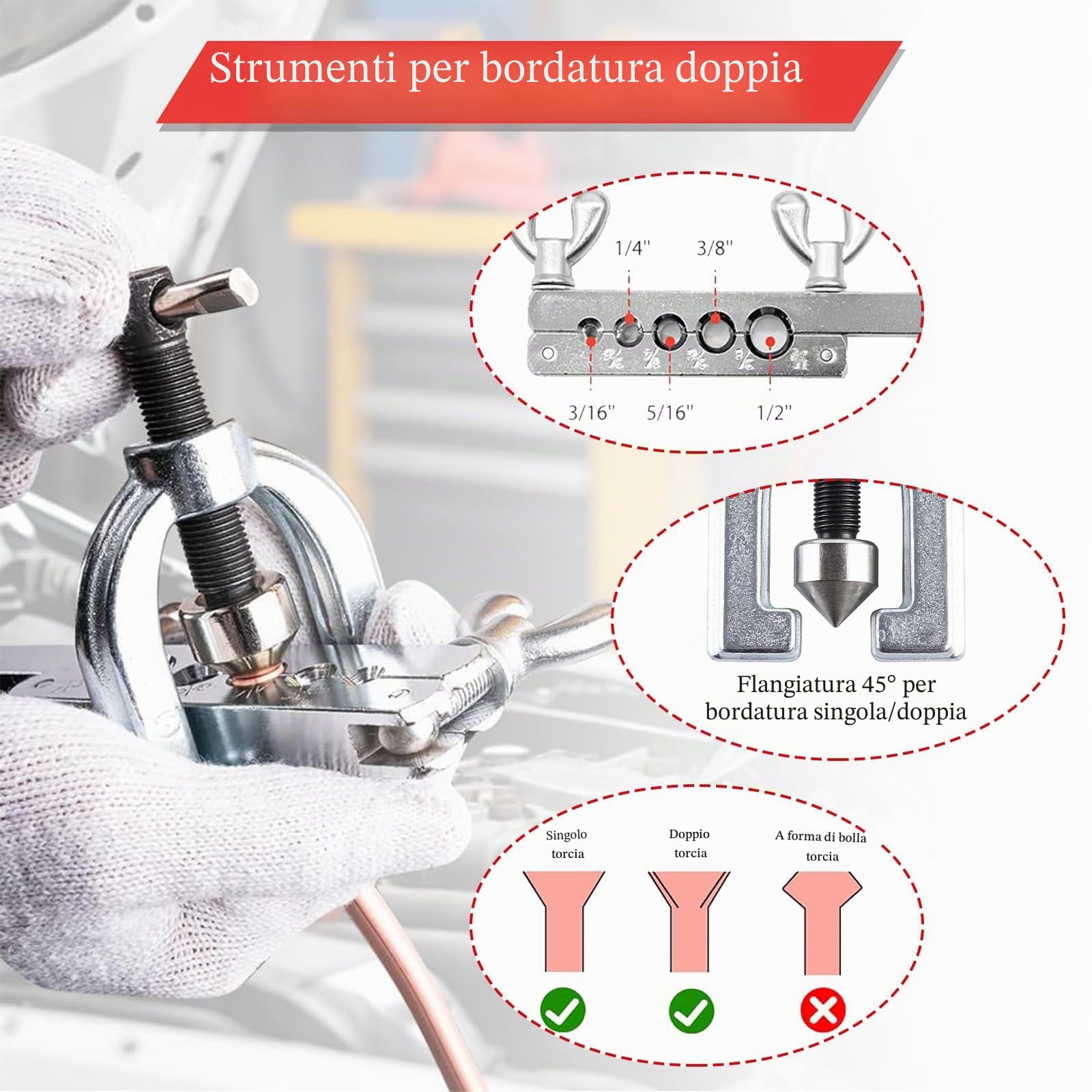 Bobina tubi freno 25 piedi Strumento a doppia svasatura Accessori riparazione linea freni auto