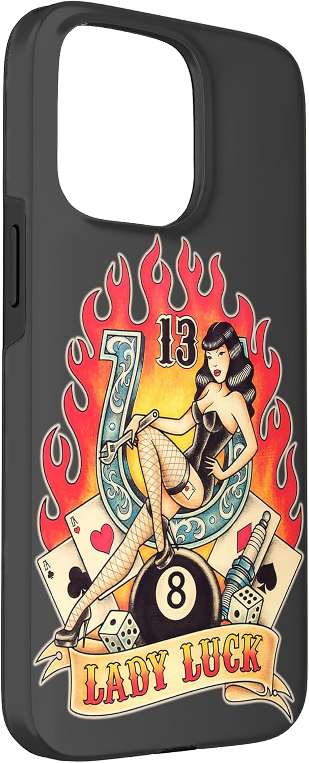 Lady Luck Gambler Pretty Girl Case for iPhone 15 Pro Max