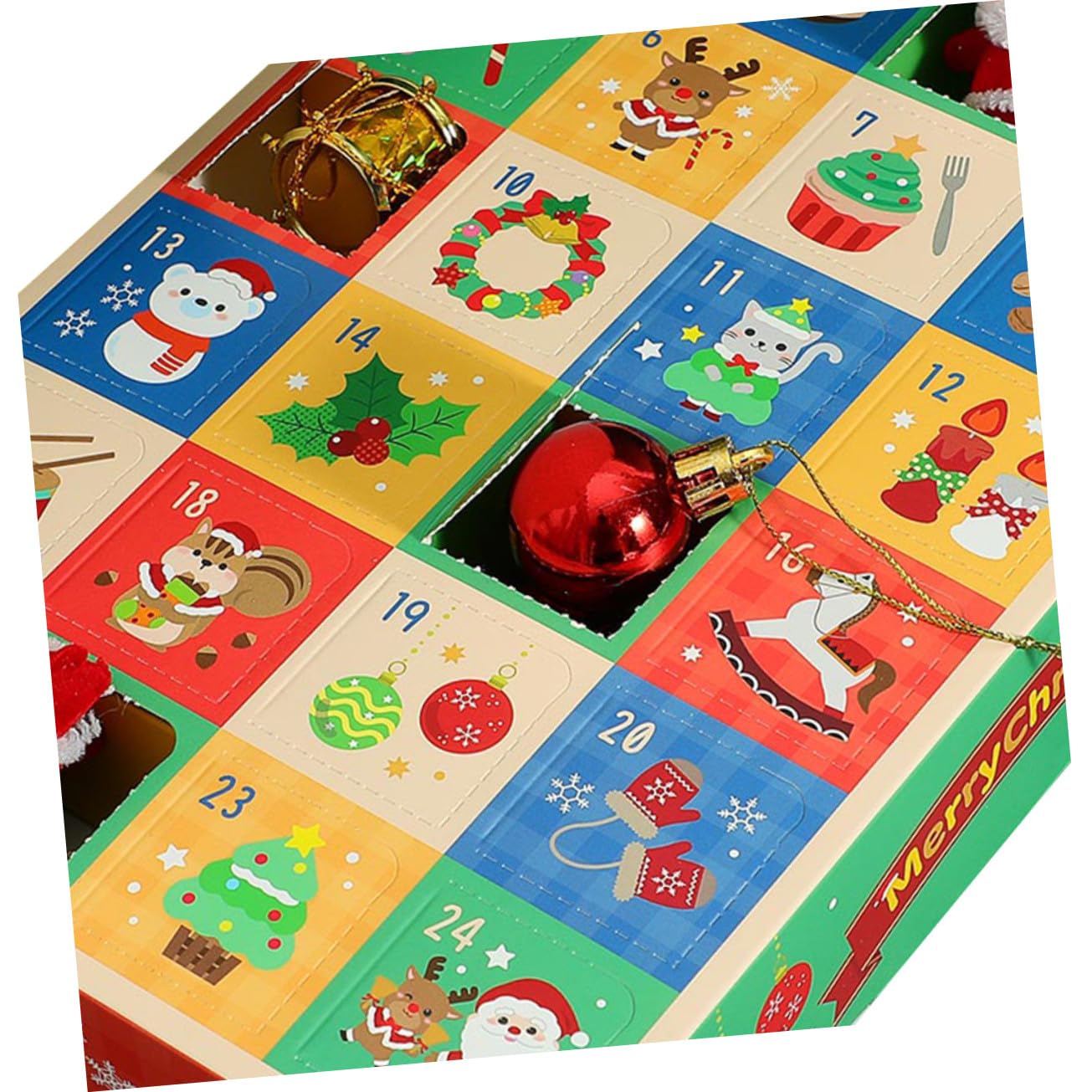 PLAFOPE 15piezas Caja De Calendario De Regresiva Para Navidad Cajas Vacías De Calendario De Adviento Diy De Dulces y Regalos Festivos