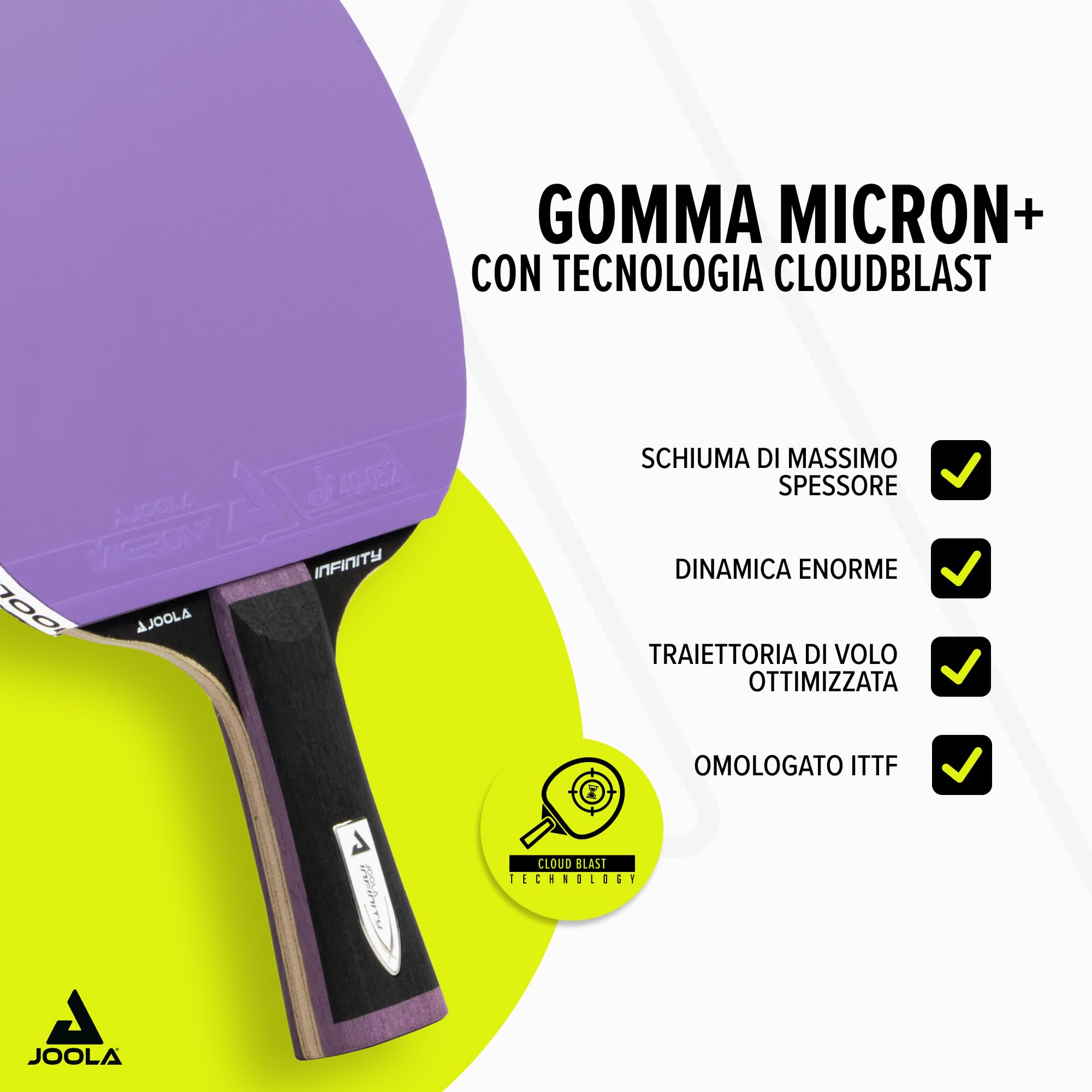 JOOLA White Infinity – Racchetta da Ping Pong Professionale con Confezione Magnetica