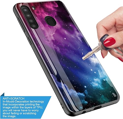 Miniatura 4 de Funda de teléfono para Samsung Galaxy A21 (no compatible con A21S), diseño gráfico delgado, antiarañazos, a prueba de golpes, híbrida, de goma, PC,