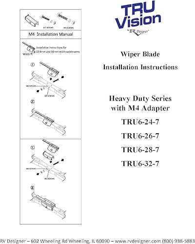 Miniatura 2 de RV Designer TRU6-32-7, TruVision - Escobilla limpiaparabrisas de 32 pulgadas, metal, resistente, 2 por paquete