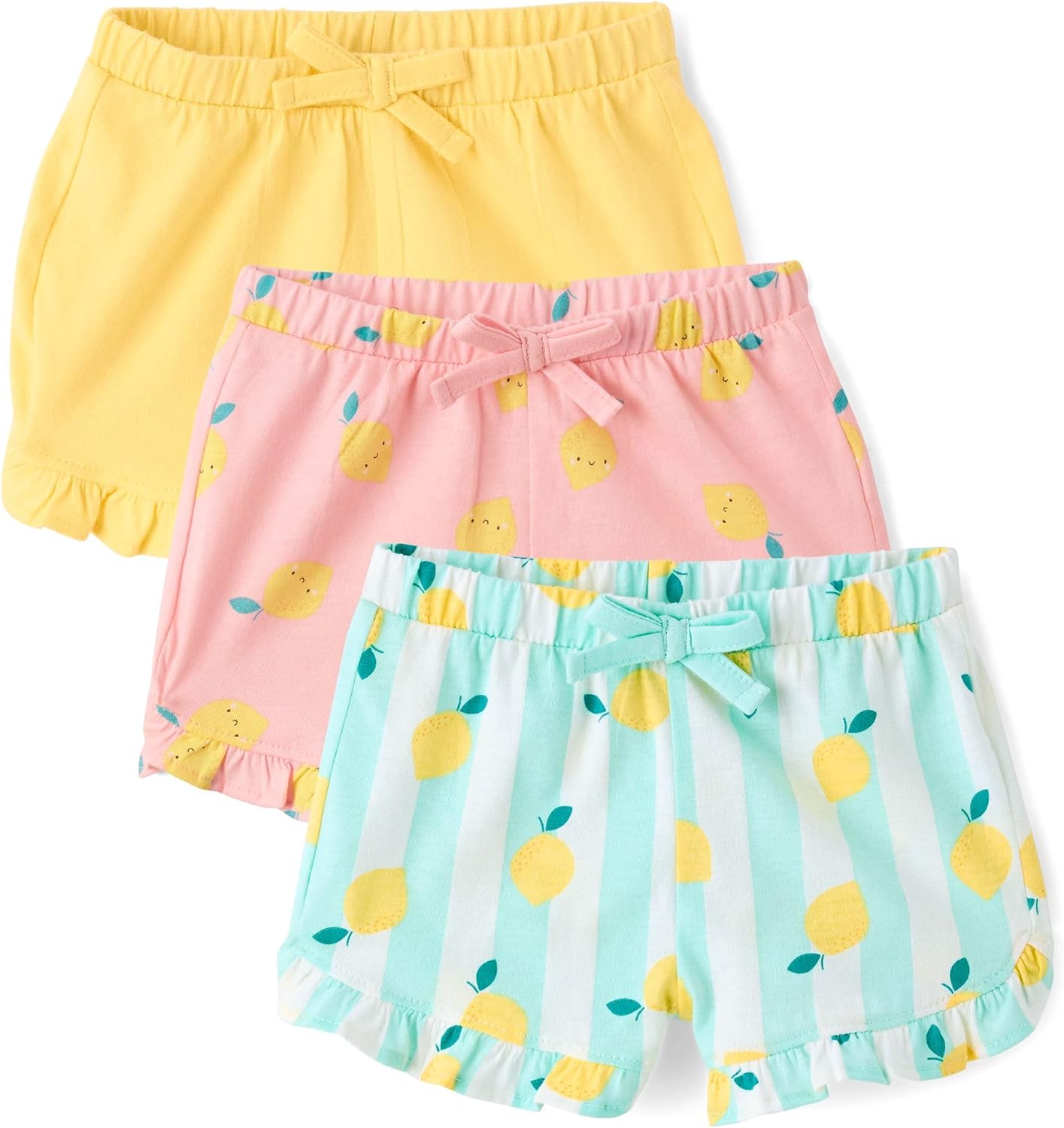 The Children's Place Baby Girls' and Newborn Cotton Pull on Everyday Shorts