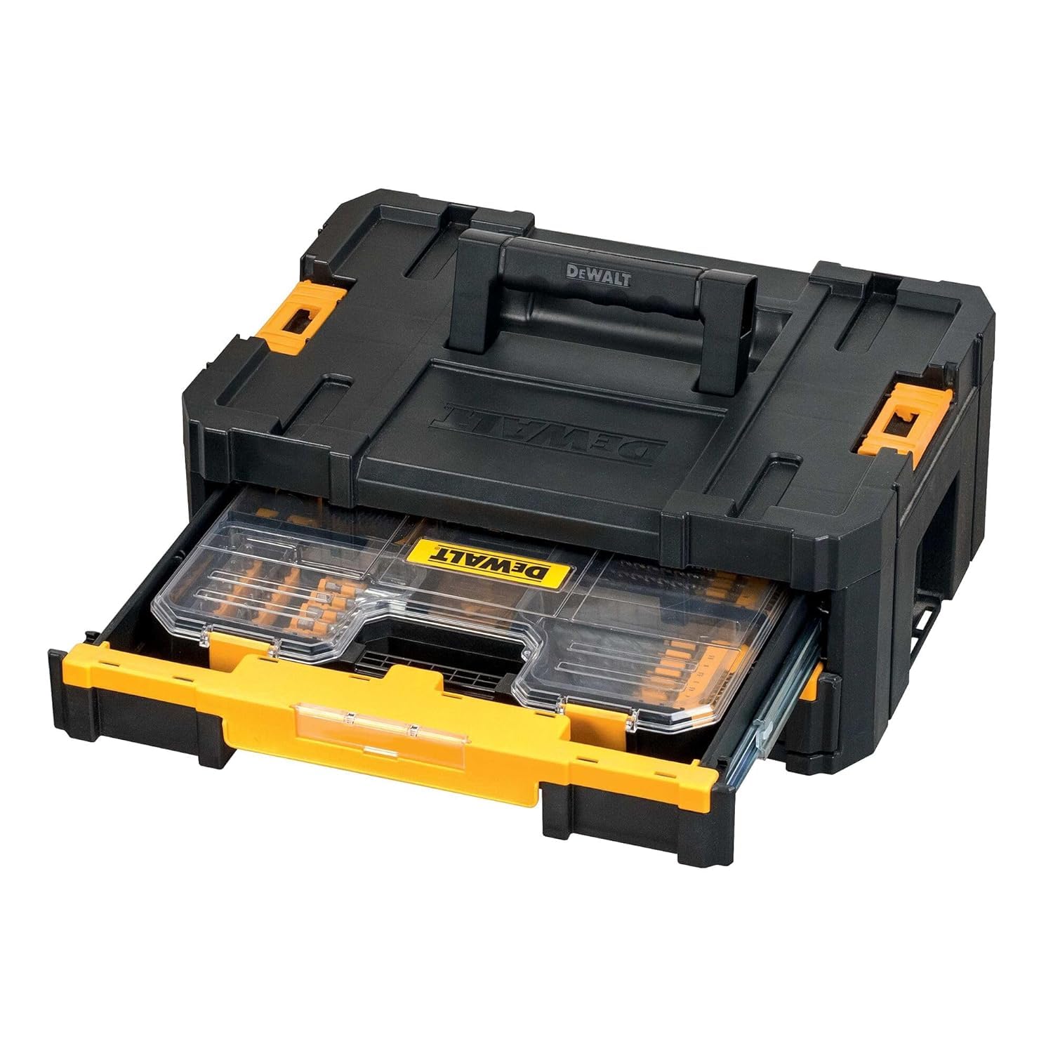 DeWalt TSTAK Universalset/MaxiSet (100-tlg.) DT71569 & 32-tlg. Schrauberbit-Set (für Schraubarbeiten Phillips, Pozi, Slotted, Hex, Torx und Security Torx, TSTAK kompatibel) DT7969