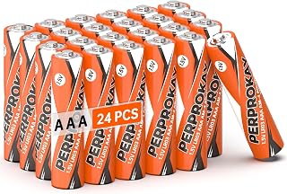 perprokay AAA Batteries 24-Pack&10-Year Shelf Life, Leak-Proof & Mercury/Cadmium-Free. Powers Remotes, Mice, Keyboards & More. Long-Lasting, Safe for Home Use.