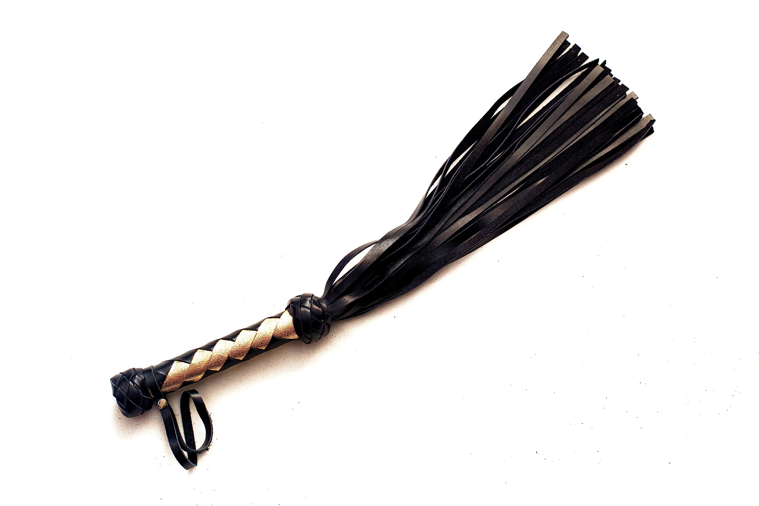 Handcrafted Gentle Horse Whip - 19.7 and 27.6 Inches Genuine Leather Ridint Tools - Thick Equestrian Training and Riding Essential