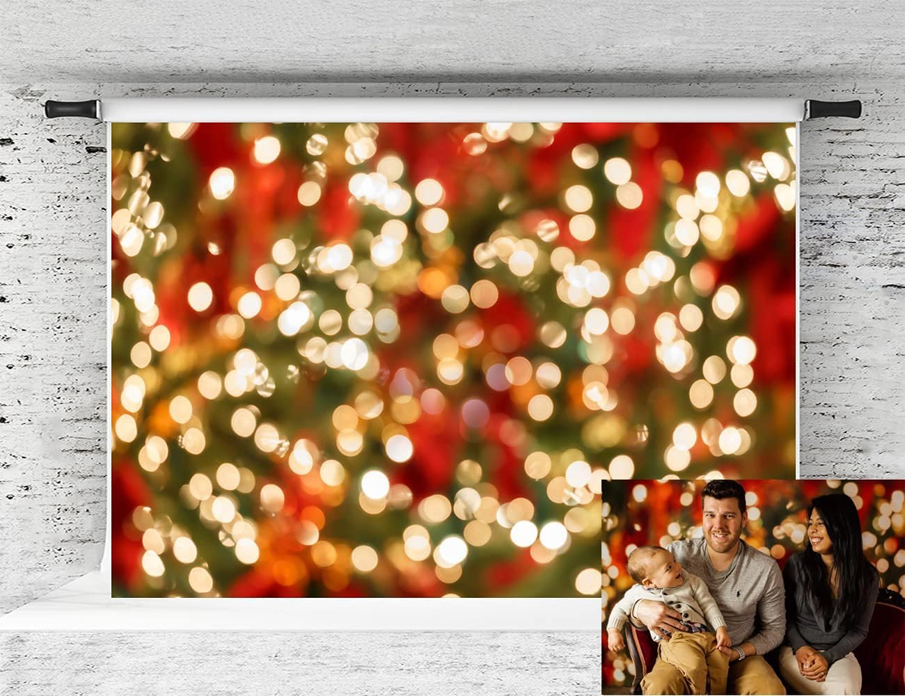 Kate Christmas Backdrop for Photography Party Decorations, Glitter Photo Backdrop, 7x5ft