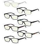 Eyekepper 7-pack Reading Glasses Blue Light Blocking for Men +3.50