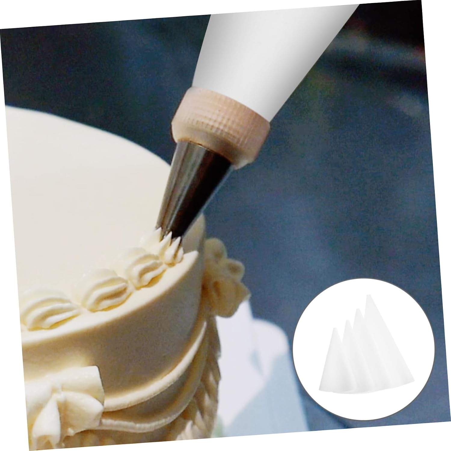EVA Reusable Pastry Bags 4pcs White for Cake Decorating