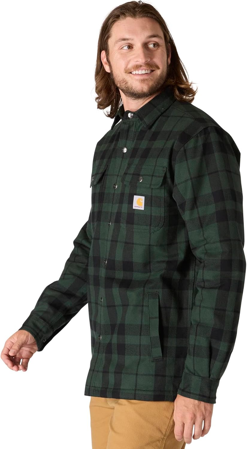 Carhartt Mens Relaxed Fit Flannel Sherpa-Lined Shirt Jac - Image 2