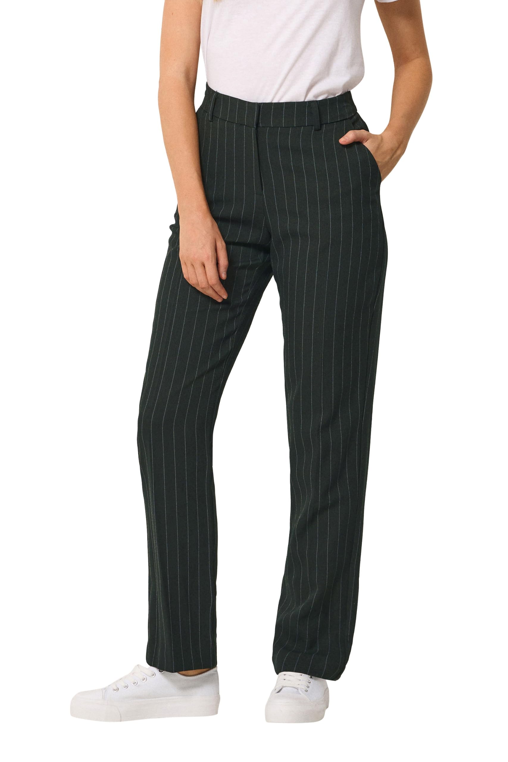 M&Co - Women's - Tailored Straight Leg Trousers - Size 18 - Black