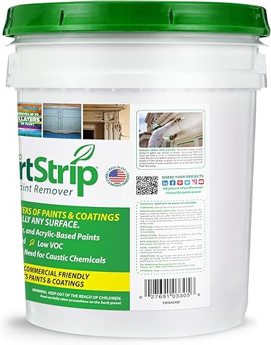 Vista 20 de Smart Strip - Removedor de pintura avanzado, para eliminación de acrílico, látex, revestimientos a base de aceite y agua, fórmula no cáustica