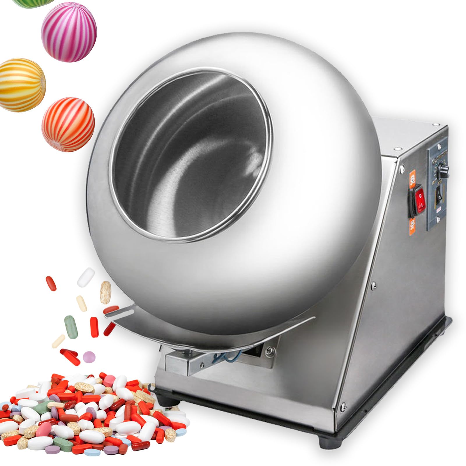 Mini máquina pulidora de Chocolate Comercial, máquina automática de Recubrimiento de tabletas con función de Secado de Recubrimiento, máquina Secadora