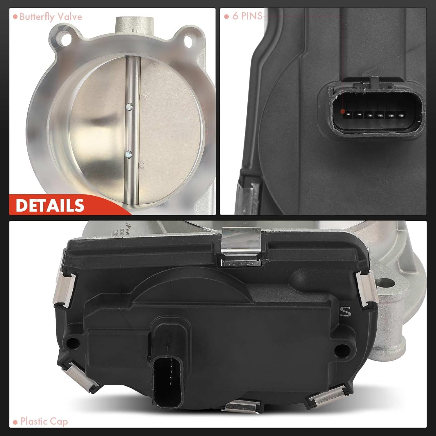 A-Premium Electronic Throttle Body Assembly Compatible with Chevrolet Silverado 1500, Tahoe, Suburban & GMC Sierra 1500, Sierra 2500 HD, Sierra 3500 HD, Yukon, Yukon XL & Cadillac Escalade, 6.2L 6.6L