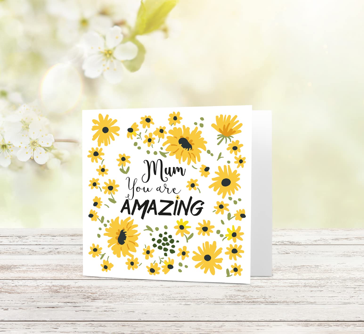 Biglietto Festa Della Mamma Absolutely Yours – Vaso Di Fiori Con Busta 150x150 Mm – Eco-friendly Fatto In UK