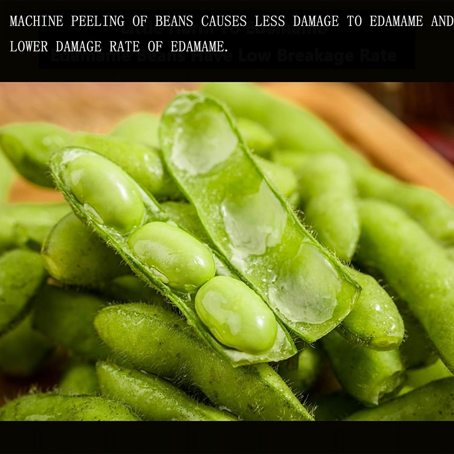 Halbautomatische Erbsenschalenmaschine aus Edelstahl, 25 kg/h, für Sojabohnen, Kichererbsen, Edamame