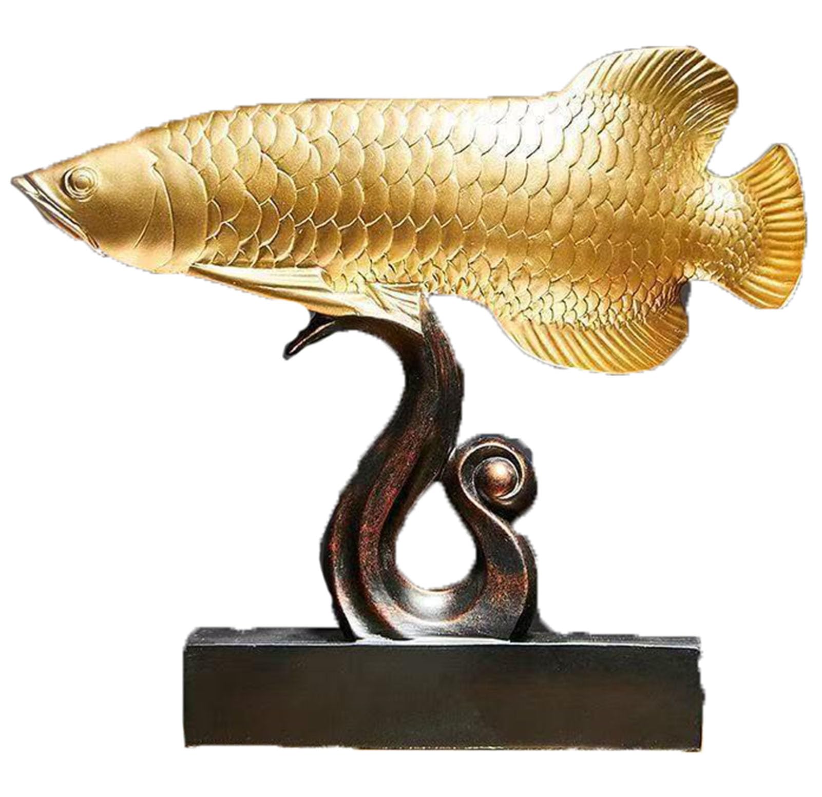 Goldfish Statue Decor - Betta Sculpture Decoration Luckly Wealth Resin