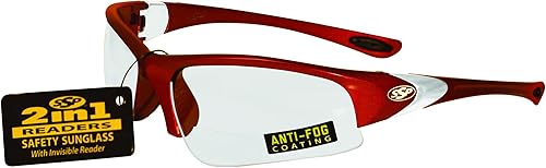 Lentes de seguridad SSP Bifocalespara leer, con montura negra y cristales antiniebla transparentes