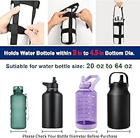 Vista 4 de Cosmos Correa para botella de agua, correa cruzada con asa y correas para el hombro, se adapta a botellas de boca ancha de 20 a 64 onzas