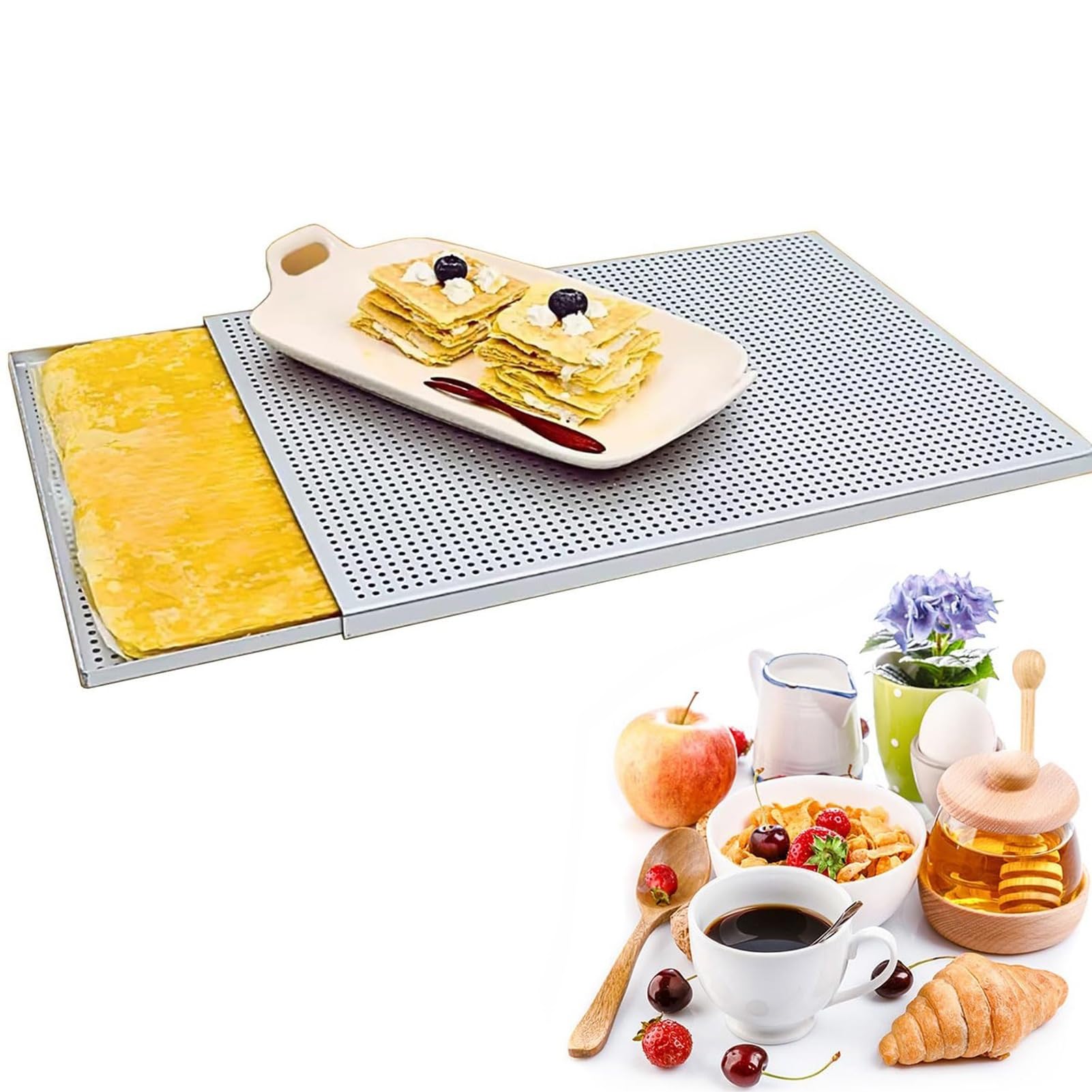 Molde for hornear francés Napoleón Millefeuille, hojas hojaldre hornear