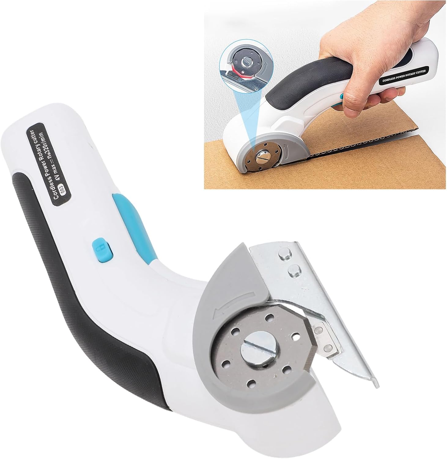 Garosa Cordless Electric Cutter Left Tilted for Smooth Accurate Cuts 220RPM for Blanket Leather Kraft Paper Cardboard