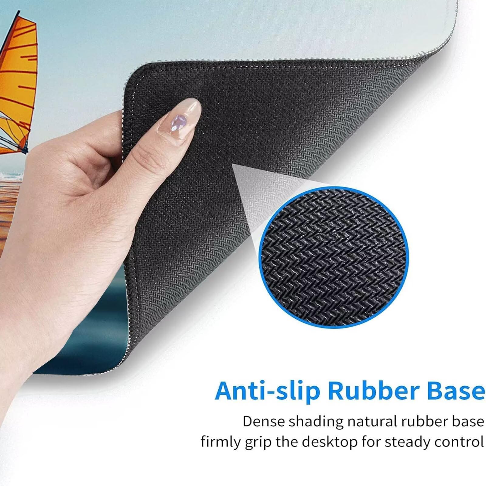Tappetino Mouse Gaming, 1200x600mm Tappetino Mouse XXL Barca 0c0-145 | Mouse Pad Grande, Ottimizzato per i Sensori da Gioco, Migliora Precisione e Velocità, per Mac e PC, mare(2)