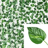 Kit Planta Trepadeira Artificial para Decorações | Plantas para Decoração de Casa, Sala De Estar, Casamento, Eventos (Jibóia - 6 Metros)
