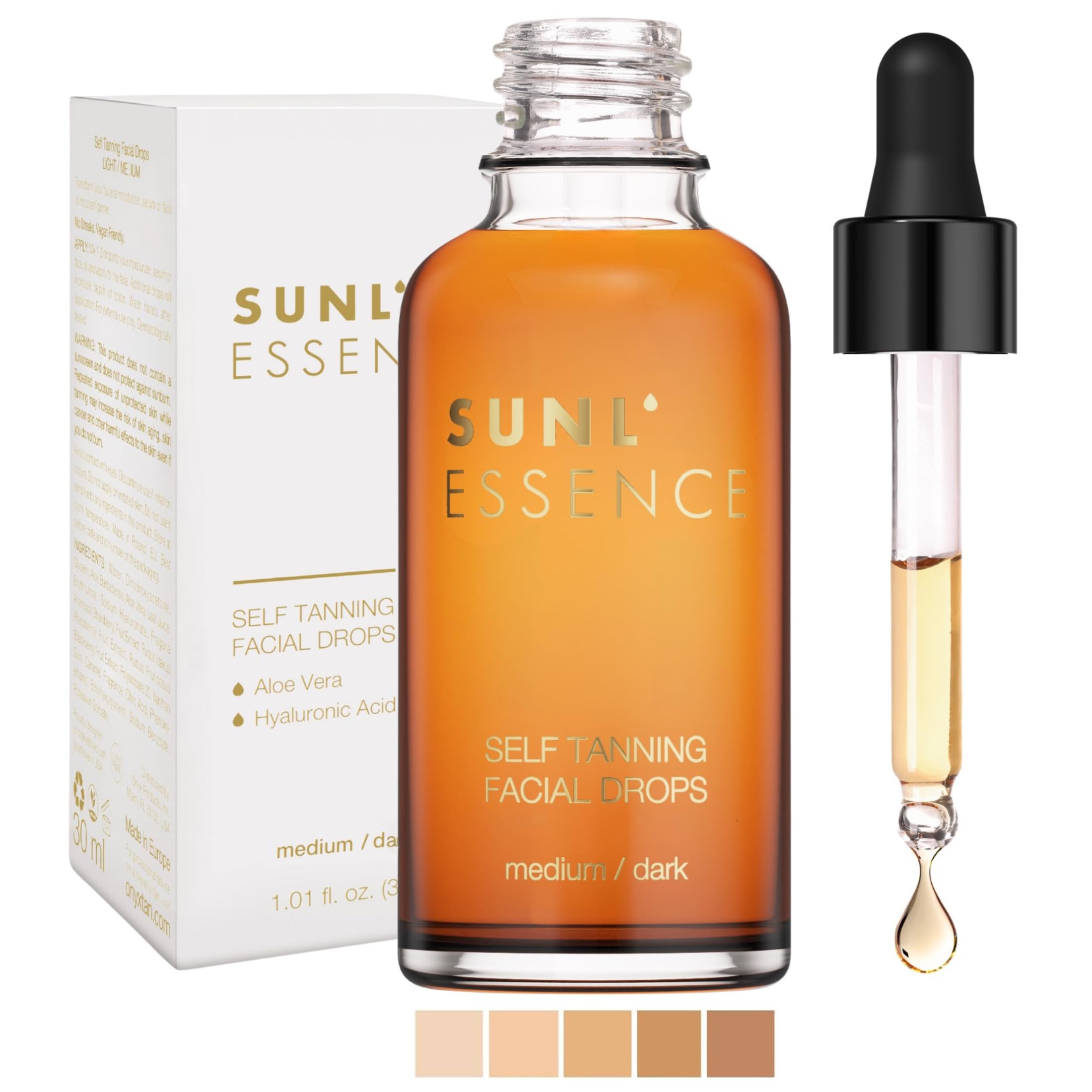 Sunl’Essence Tanning Drops, Medium/Dark Caramel, 30 ml (Pack of 1)
