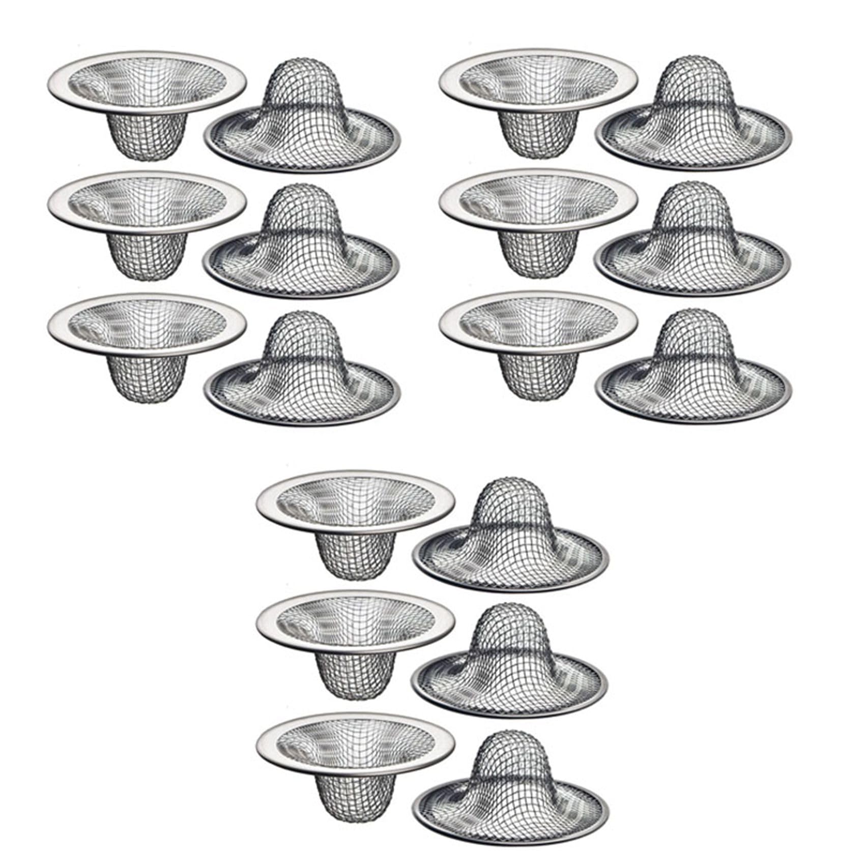 18 Pack - 2.125Inch Top / 1Inch Basket - Mesh Sink Drain Strainer Hair Catcher for Bathroom Sink, Utility, Slop, Laundry
