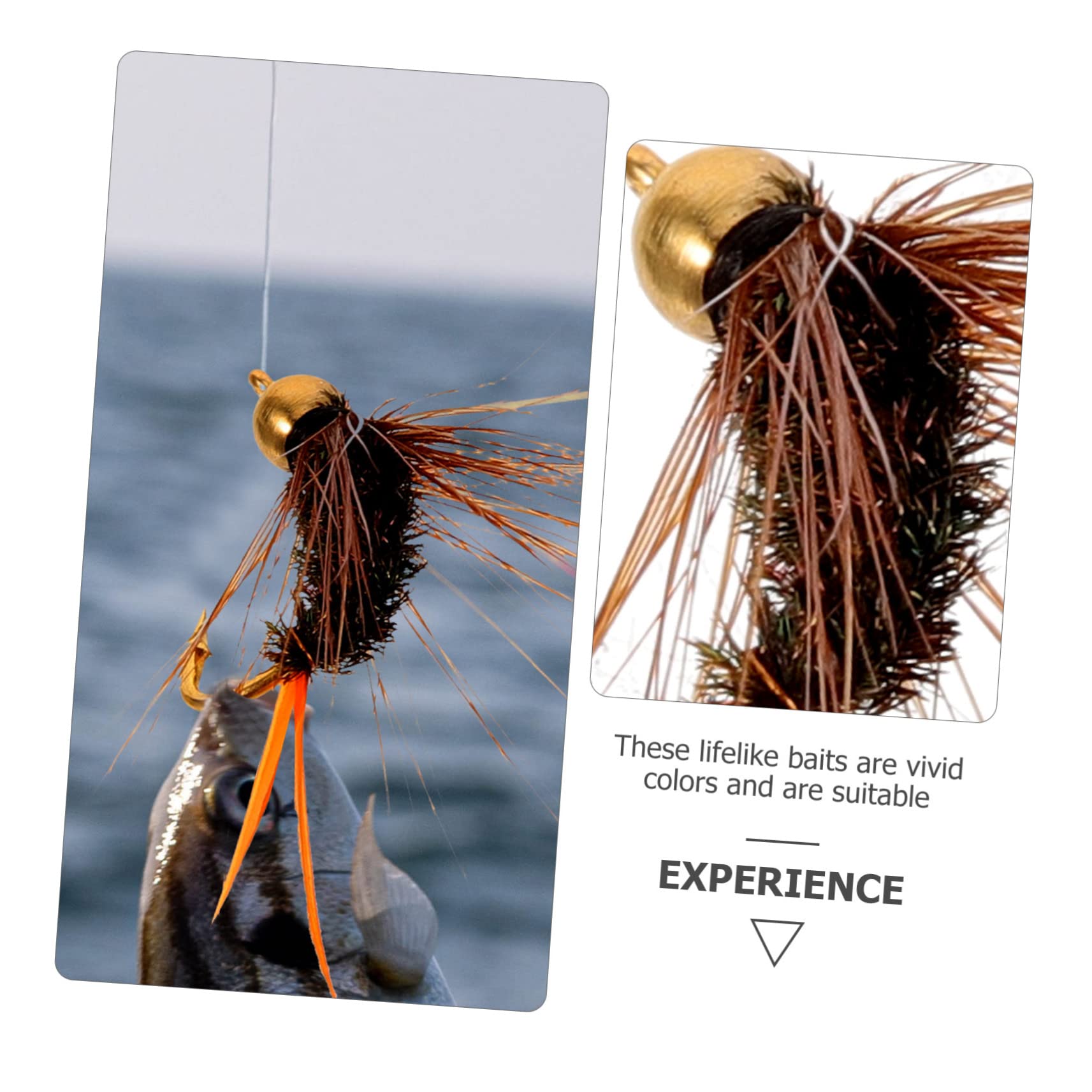 POPETPOP 48pièces Hameçons Bioniques avec Flottabilité pour Mouche Accessoires De Artificiels pour Truites Saumons Et Perches