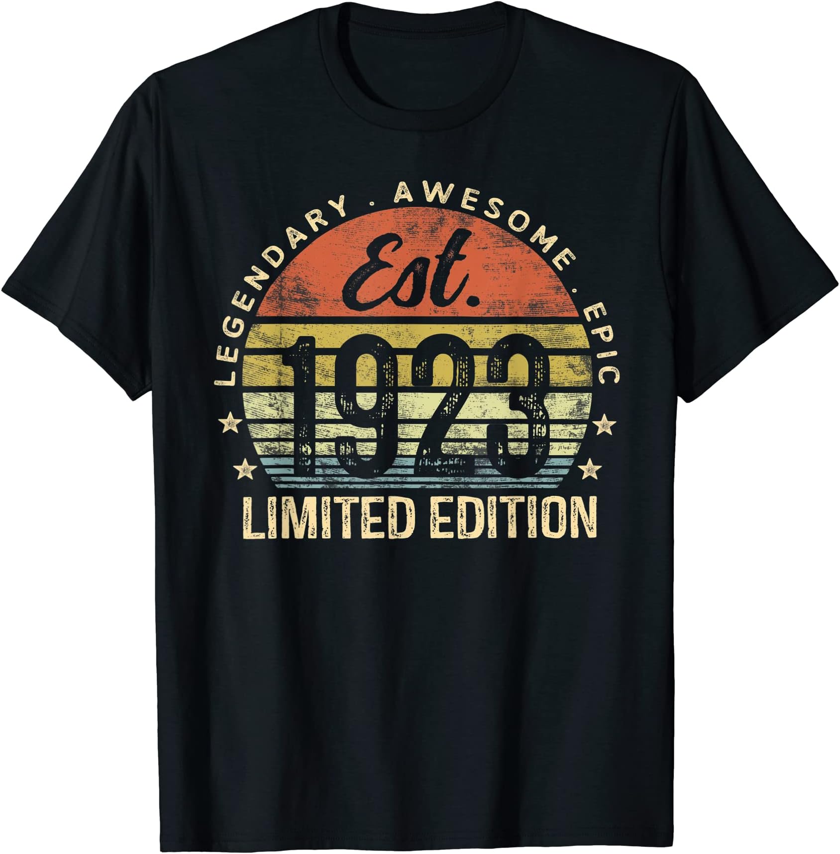 Est 1923 Limited Edition Born in 1923 GiftsEst 1923 Limited Edition 101st Birthday Vintage 101 Year Old T-Shirt