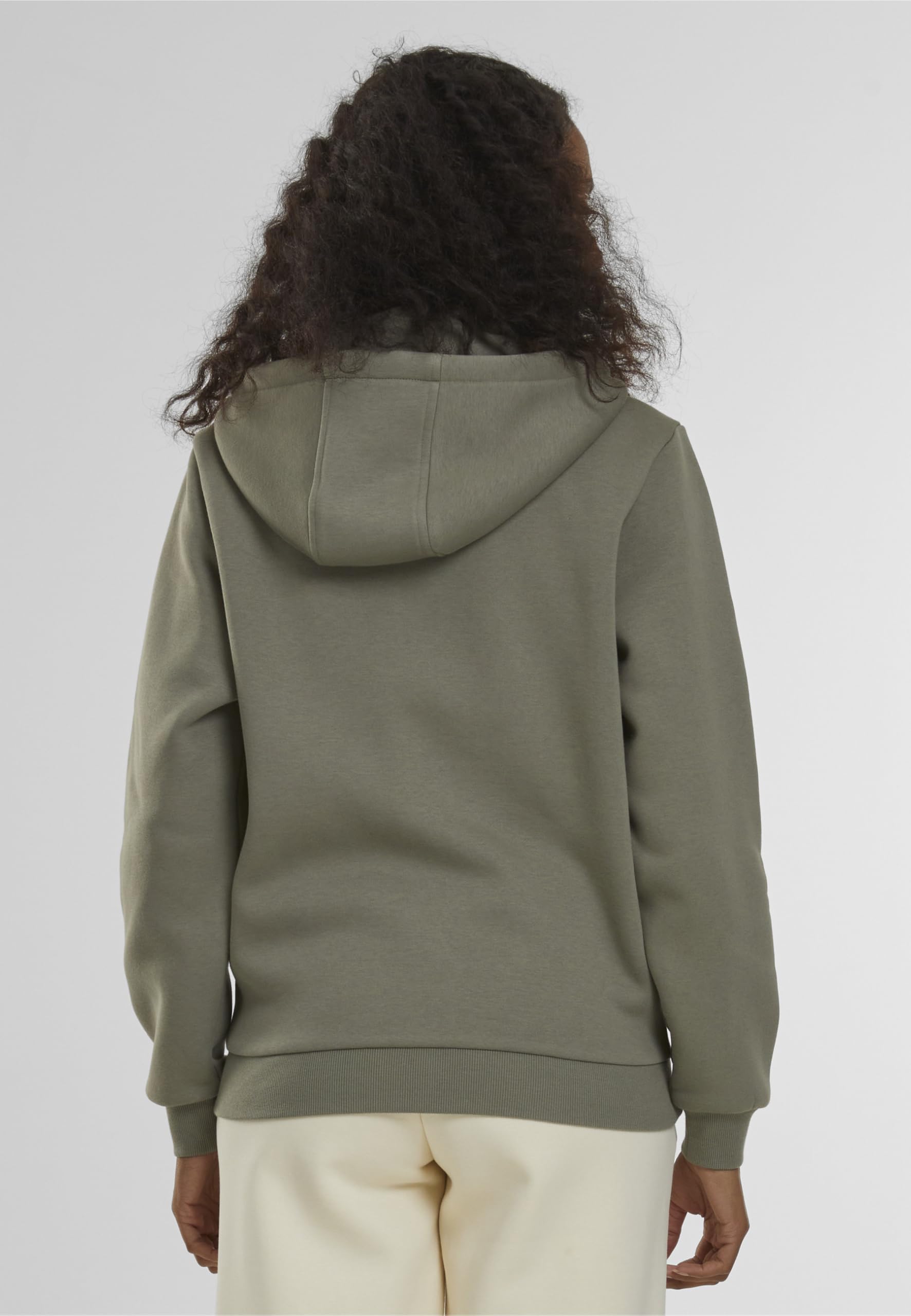 Urban Classics Ladies Fluffy Zip Hoody Donna Felpa Jogging Nero Regular