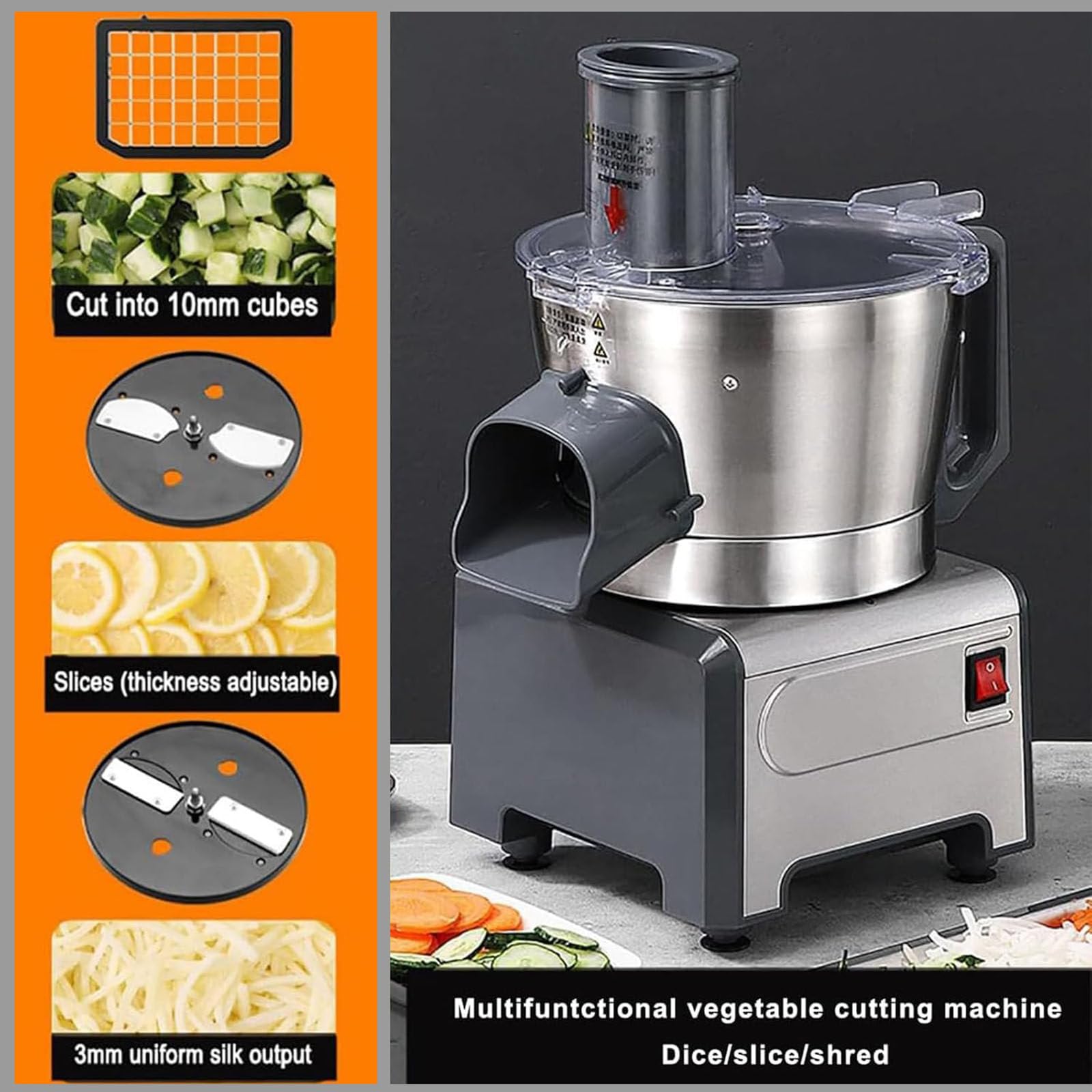Elektryczna Siekaczka do Warzyw 3 w 1, Spiralizer i Maszyna do Robienia SałAtek - Krajalnica do OwocóW, Spiralna Maszyna do Szatkowania, do Szatkowania Cebuli